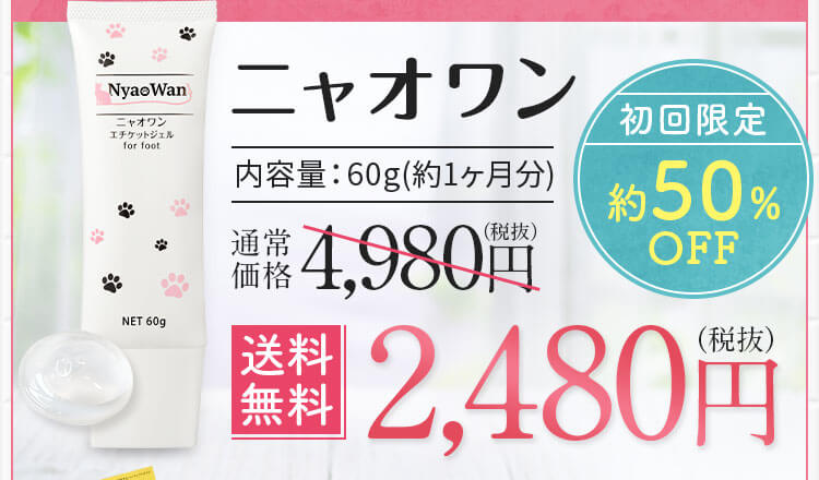 ニャオワン】足の臭いを防ぎ角質をケアするオールインワンジェル