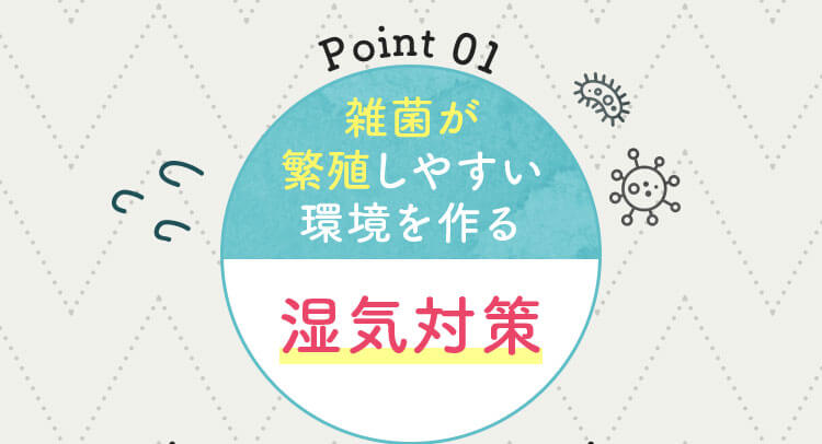 雑菌が繁殖しやすい環境を作る